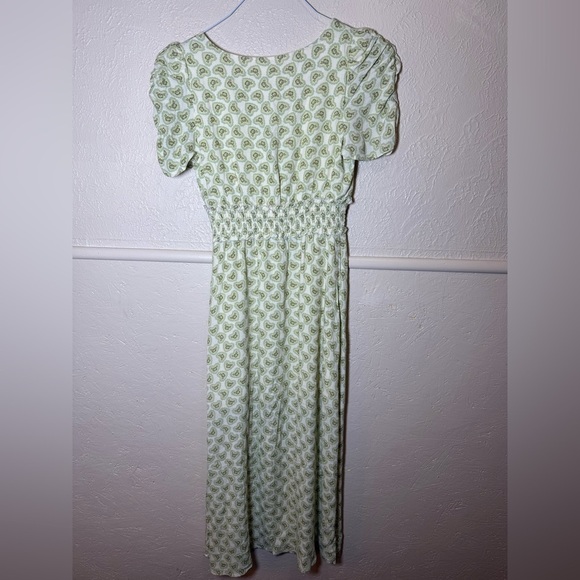 Urban Outfitters Kimchi Blue Ioni Midi Dress Yellow & Green Small - Picture 6 of 11